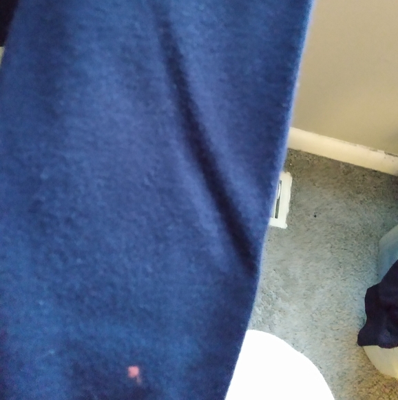 Blue sweater top with stripes size large 12/14 - Picture 6 of 6